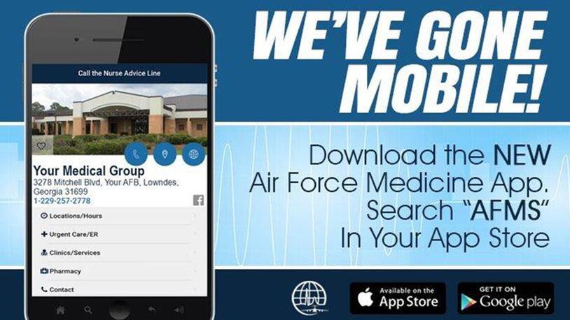 The Air Force Medical Service is launching a mobile app that will let users access the news and information available on the AFMS website right from their smartphones. (U.S. Air Force graphic)