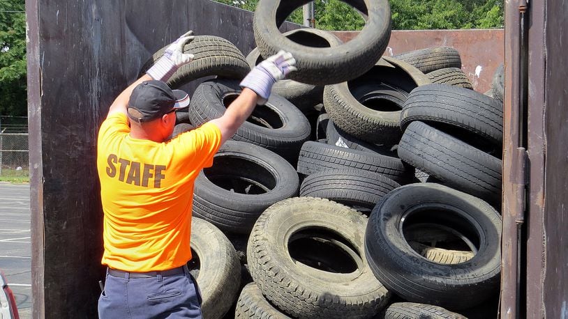 Madison Twp. received a grant from the Ohio Environmental Protection Agency that allows residents to drop off unwanted tires at no cost. FILE PHOTO