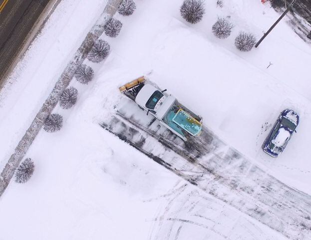 Watch: aerial view of snow-covered cities