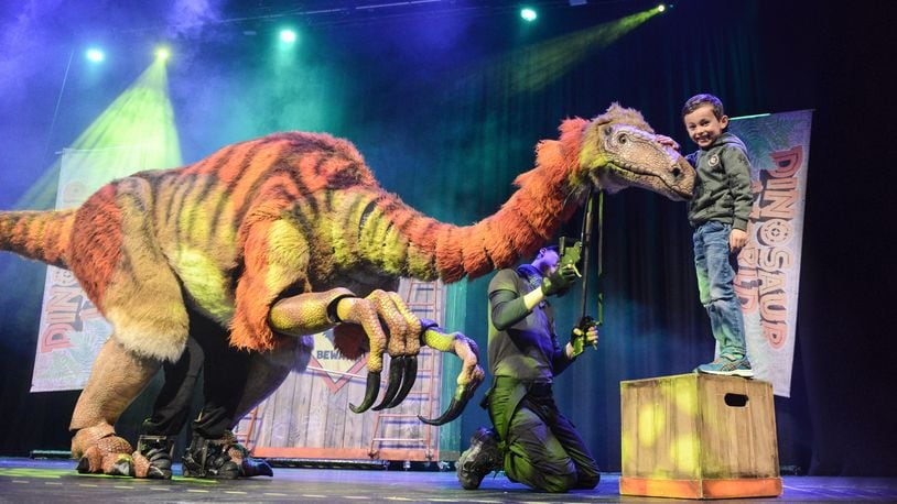 “Dinosaur World Live”  is one of three theatre productions in Dayton Children's Family Series beginning in February at the Victoria Theatre. COURTESY PHOTO