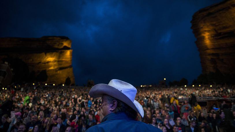 The crowd waits for “The Decemberists” to take to the stage for a performance at the Red Rocks Amphitheater on Tuesday, May 22, 2018 in Morrison, Colo. (Kent Nishimura/Los Angeles Times/TNS)