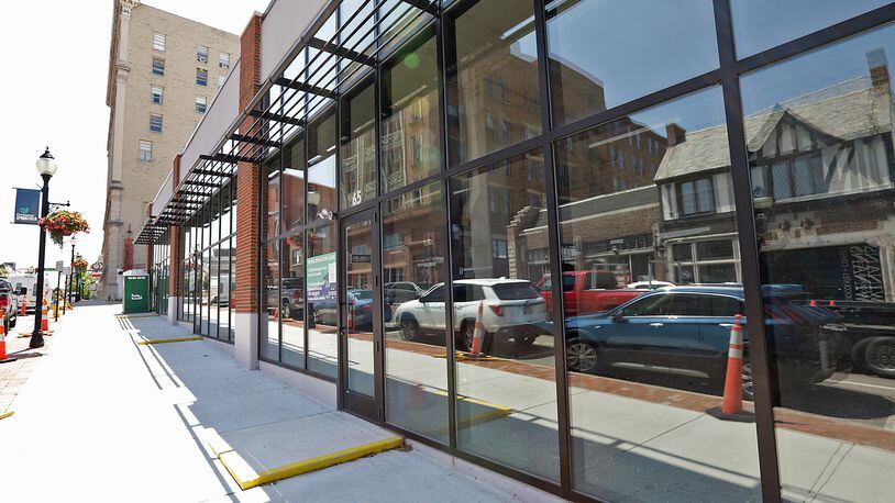 The City of Springfield is in talks with a local entrepreneur to occupy two of the retail spaces in the city parking garage along Fountain Avenue. BILL LACKEY/STAFF