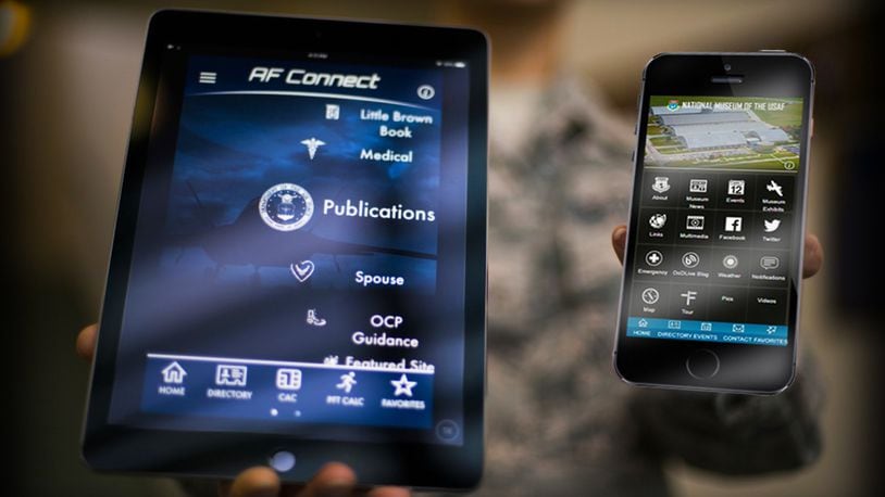 The USAF Connect mobile app has everything you need to stay in touch and up to date with the National Museum of the U.S. Air Force. This provides easy access to visitor and exhibit information, event calendar, aviation trivia, social media and other items. (U.S. Air Force graphic)