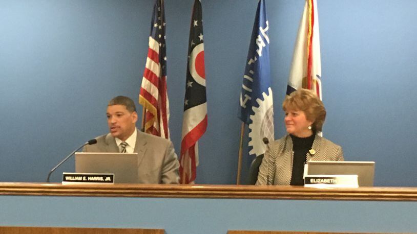 School board President William Harris and Superintendent Elizabeth Lolli have several financial issues to address for Dayton Public Schools. JEREMY P. KELLEY / STAFF