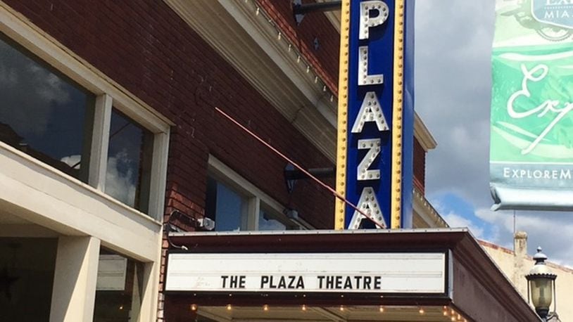 The Historic Plaza Theatre in downtown Miamisburg recently topped its goals of 42,000 attendees in its first three years since reopening on Christmas Day 2015. NICK BLIZZARD/STAFF