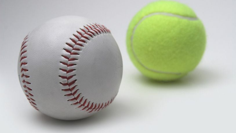 Baseball and tennis ball