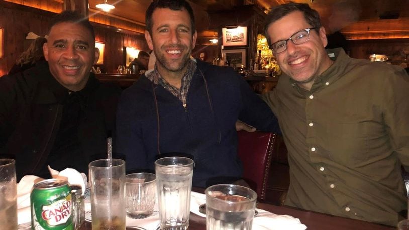 Thanksgiving Eve dinner as year at the Pine Club, from left: Rich Kidd, Ben Weprin, and Ben’s brother Andrew Weprin. CONTRIBUTED