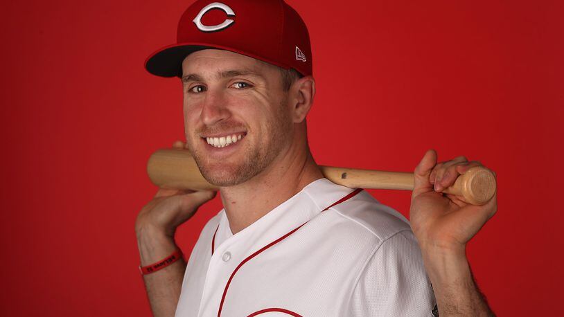 GOODYEAR, AZ - FEBRUARY 18: Patrick Kivlehan #75 of the Cincinnati Reds poses for a portait during a MLB photo day at Goodyear Ballpark on February 18, 2017 in Goodyear, Arizona. (Photo by Christian Petersen/Getty Images)