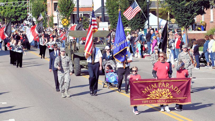 The Mum Festival has been a tradition in Tipp City for more than 60 years with the Saturday morning parade one of its most popular events. This year’s festival Sept. 27-29 will have the theme Mumstock ‘19. CONTRIBUTED