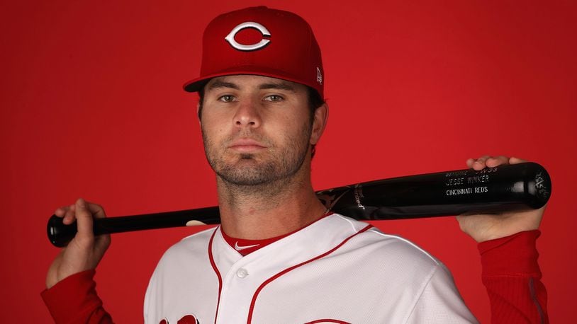 Jesse Winker, of the Reds, poses for a portait at Goodyear Ballpark on February 18, 2017 in Goodyear, Arizona. (Photo by Christian Petersen/Getty Images)