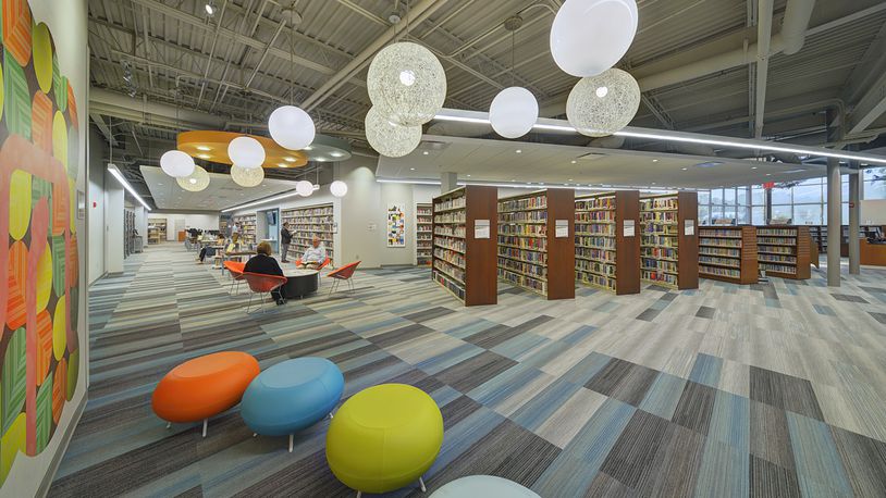 The Woodbourne branch of the Washington-Centerville Public Library reopened in 2018 after a two-year renovation and expansion. CONTRIBUTED