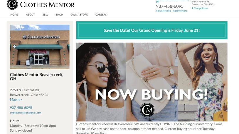 Clothes Mentor is opening in Beavercreek.