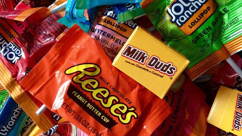 Reese's Peanut Butter Cups took the top spot in a Monmouth University poll of the top-selling Halloween candy.