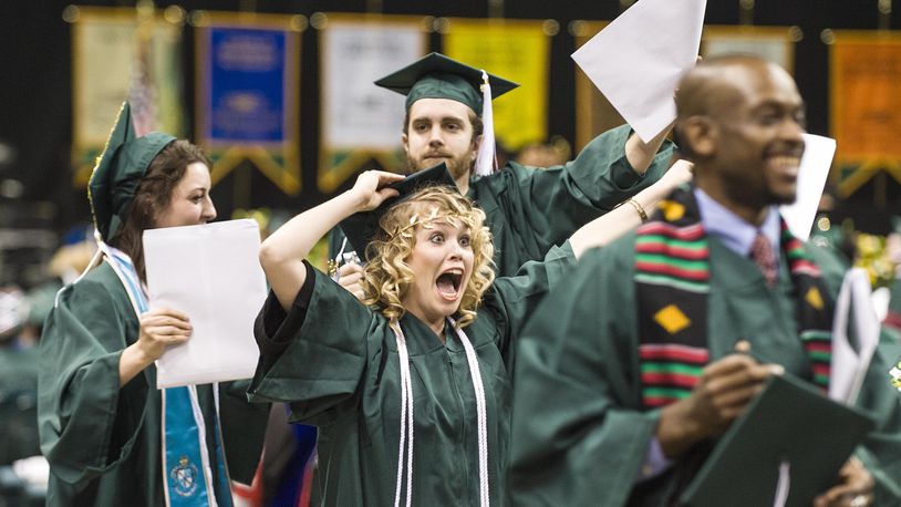 File photo of Wright State university graduates.