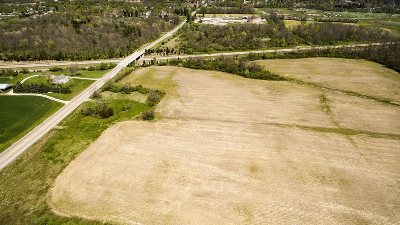 An aerial shot of the OVCH Industrial Park in Xenia, with 140 acres accessed by Innovation Drive. The publicly owned site is zoned for heavy industrial. CONTRIBUTED