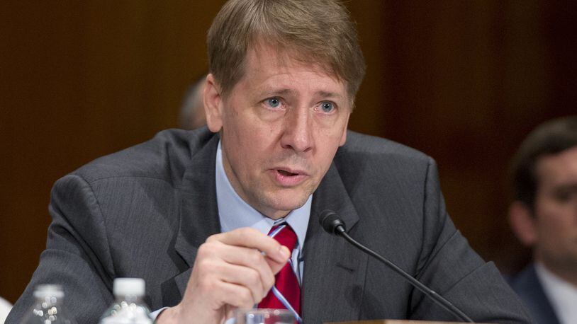 Richard Cordray, director of the Consumer Financial Protection Bureau, testifies on Sept. 20, 2016 before the Senate Committee on Banking, Housing and Urban Affairs about Wells Fargo. (Ron Sachs/CNP/Sipa USA/TNS