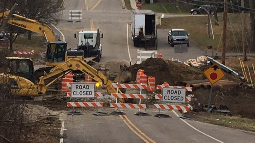 South Gebhart Church Road is closed north of Maue Road as a bridge is being replaced. A signed detour is in place for motorists. The $700,000 project is being done through a state program and is expected to be completed in late spring, according to the city. NICK BLIZZARD/STAFF