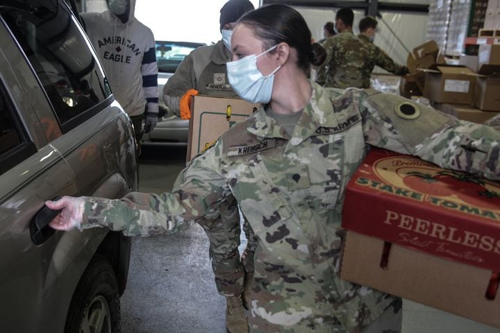 PHOTOS: National Guard helps Foodbank with coronavirus response