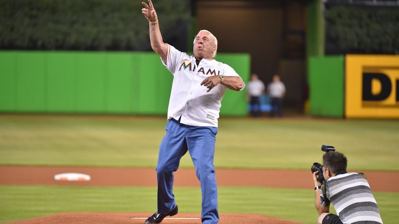 If former pro wrester Ric "Nature Boy" Flair can throw out the first pitch at an MLB game, as he sort of did before the Reds played the Marlins on July 28, 2017 in Miami, you can.