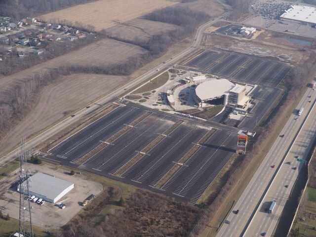 Huber Heights Music Center construction aerial view