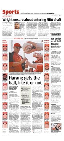 Reds Opening Day pages
