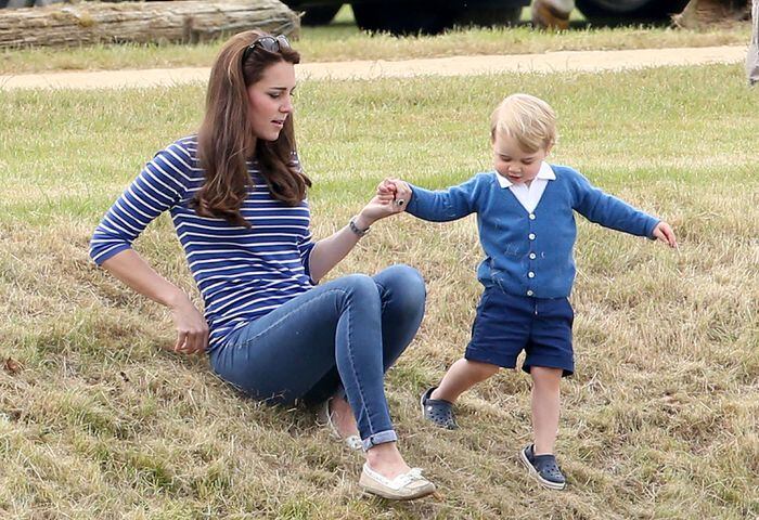 Kate and Prince George watch polo