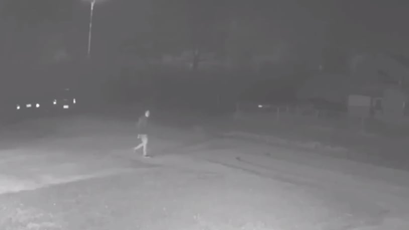 The Montgomery County Sheriff's Office released video footage of a person of interest in multiple vehicle fires and thefts from vehicles in Harrison Twp. on Nov. 20, 2020.