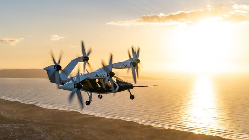 Joby Aviation Inc., a much-watched player in the emerging field of electric vertical takeoff and landing aircraft — often called “flying cars” — will invest up to $500 million to build an aircraft production operation near Dayton International Airport. PROVIDED