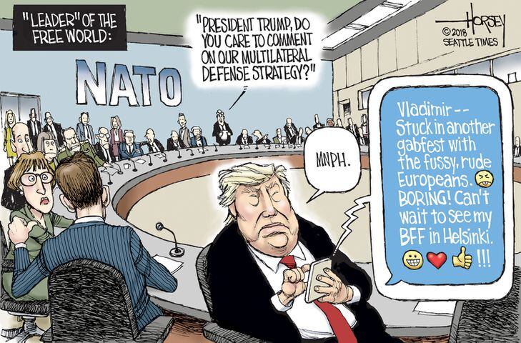 Week in cartoons: NATO, Papa John's and more