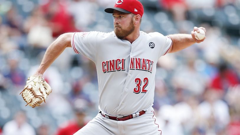 Zach Duke of the Cincinnati Reds pitches against the Cleveland Indians during the ninth inning at Progressive Field on June 12 in Cleveland. The Reds defeated the Indians 7-2. Photo by Ron Schwane/Getty Images