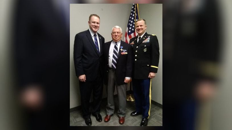 Congressman Davidson, Mick DeHart, and Colonel Carter Price.