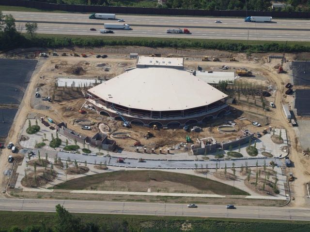 Aerial view of Huber Heights Music Center