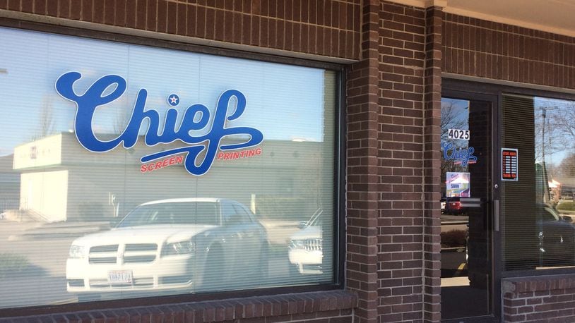 Chief Screen Printing, located at 4025 Marshall Road, offers custom designs, screen printing and graphic design.