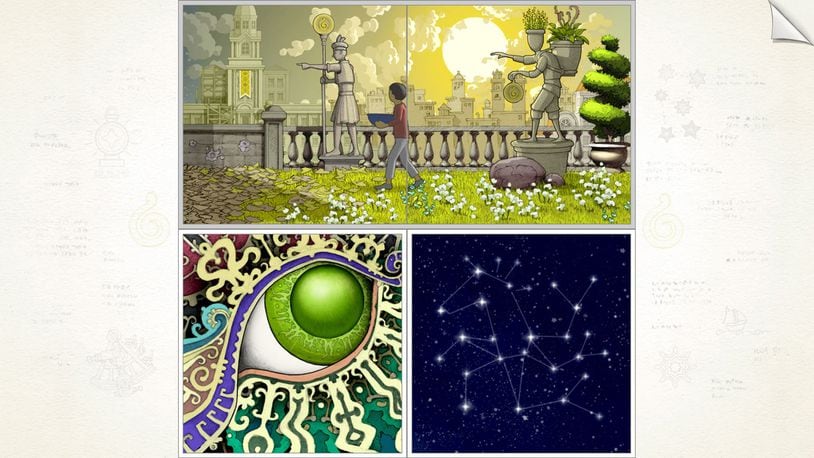 Gorogoa is a tile-based puzzle game developed by Buried Signal and published by Annapurna Interactive. The gameplay involves shifting a series of images around on a four-tile panel. (Courtesy Steam)