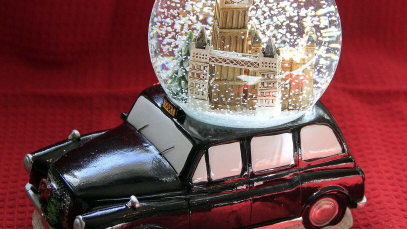 A British taxi with snow globe is available at Home Goods for only $14.99. © 2018 Photograph by Skip Peterson