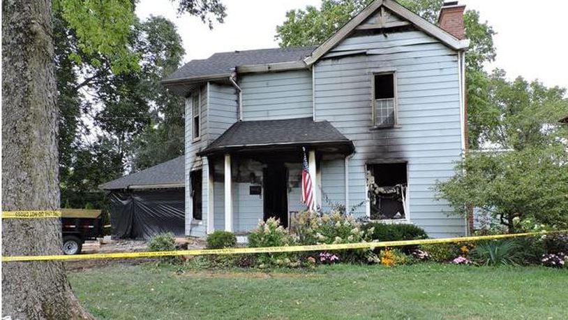 This is a photo of the home of then Lebanon vice mayor Mark Messer just hours after fire destroyed it. Messer, who is now Lebanon's mayor, was in the process of major renovations. The State Fire Marshal's Office has completed its investigation and said the cause remains undetermined. CONTRIBUTED/OHIO DIVISION OF STATE FIRE MARSHAL