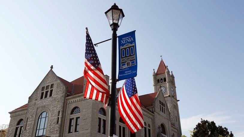 Xenia has nice looking banners and flags lining Detroit and Main Streets for Independence Day.  Fireworks are scheduled to be over Shawnee Park on Friday.  TY GREENLEES / STAFF