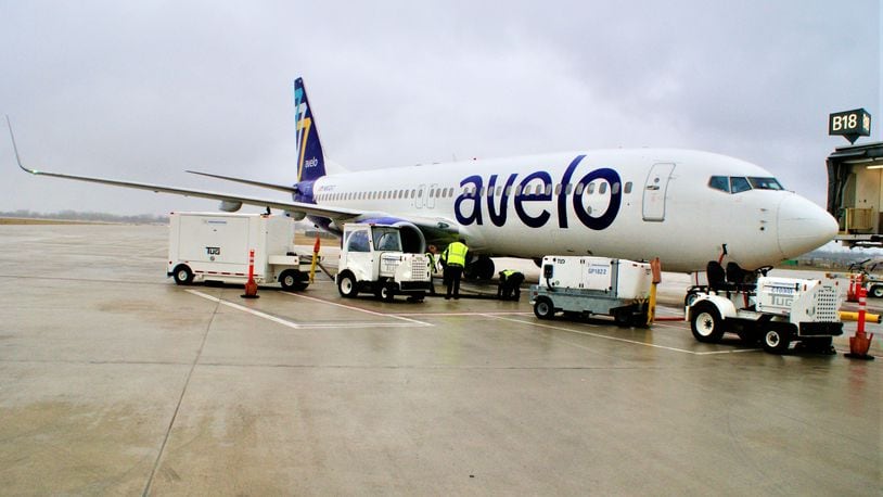 The inaugural Dayton flight by Avelo Airlines took off for Orlando on Friday, Jan. 13, 2023.