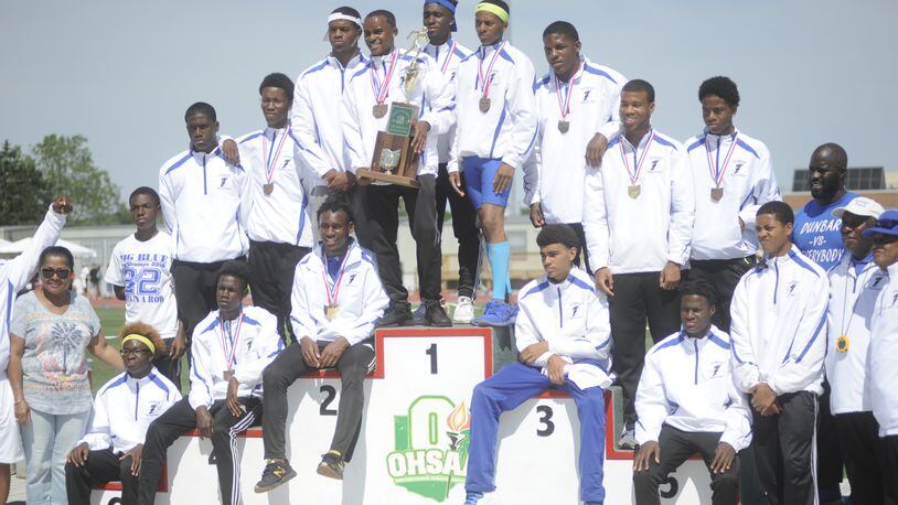 Dunbar won its 10th boys state track and field outdoor title at Columbus this past Saturday. MARC PENDLETON / STAFF