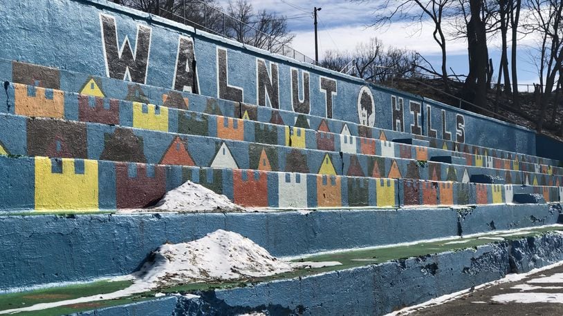 Volunteers spent about 400 hours painting the mural at Walnut Hills Park. Walnut Hills had the highest score of Dayton’s neighborhoods for engagement and capacity. CORNELIUS FROLIK / STAFF