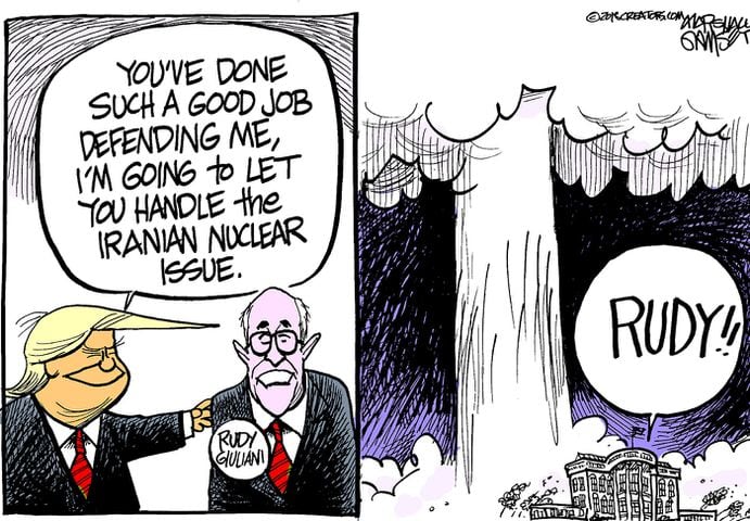 Week in cartoons: The Iran deal, Rudy Giuliani and more