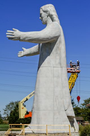Jesus statue at Solid Rock Church