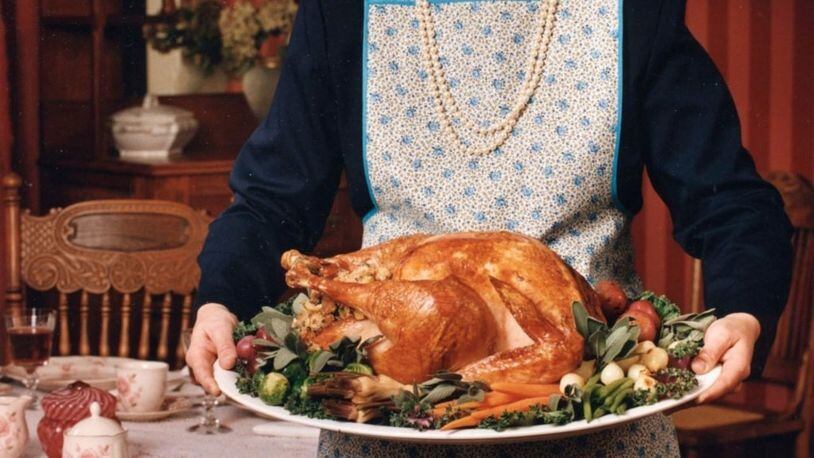 A Thanksgiving dinner awaits the guest of honor -- the turkey. Photo by Rita Reed/Star Tribune via Getty Images