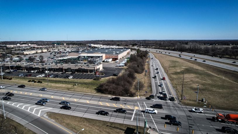 There are several local transportation projects that could depend on funding in upcoming state budgets. One is the I-675 and Wilmington Pike interchange, on the Montgomery/Greene border. JIM NOELKER/STAFF