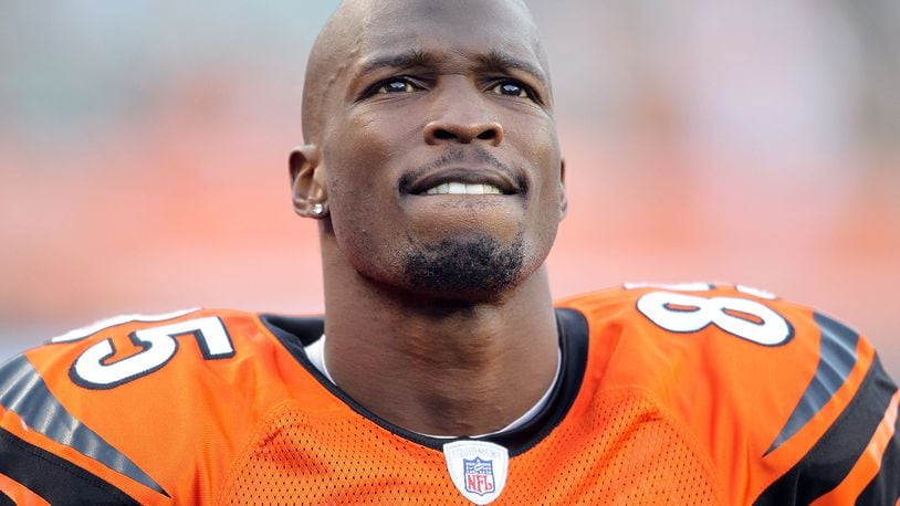 CINCINNATI - NOVEMBER 21: Chad Ochocinco #85 of the Cincinnati Bengals watches the final minute of the Bengals 49-31 loss to the Buffalo Bills at Paul Brown Stadium on November 21, 2010 in Cincinnati, Ohio. (Photo by Andy Lyons/Getty Images)