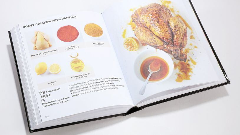 Instructions in the cookbook “Simple” are kept to four steps or fewer. The ingredients are shown in photo form, which helps the rookie cook. (Michael Tercha/Chicago Tribune/TNS)