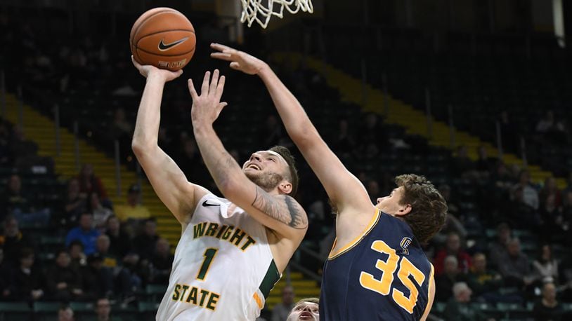 Wright State’s Bill Wampler puts up a shot against Cedarville at the Nutter Center on Tuesday, Nov. 27, 2018. Joseph Craven/CONTRIBUTED