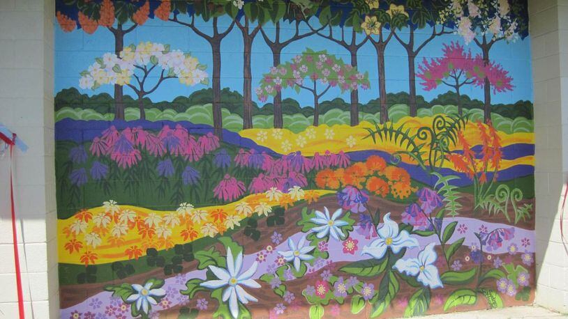 Mural at Triangle Park, created using a mini grant by the DeWeese Ridgecrest Neighborhood and was painted by K-12 students. CONTRIBUTED