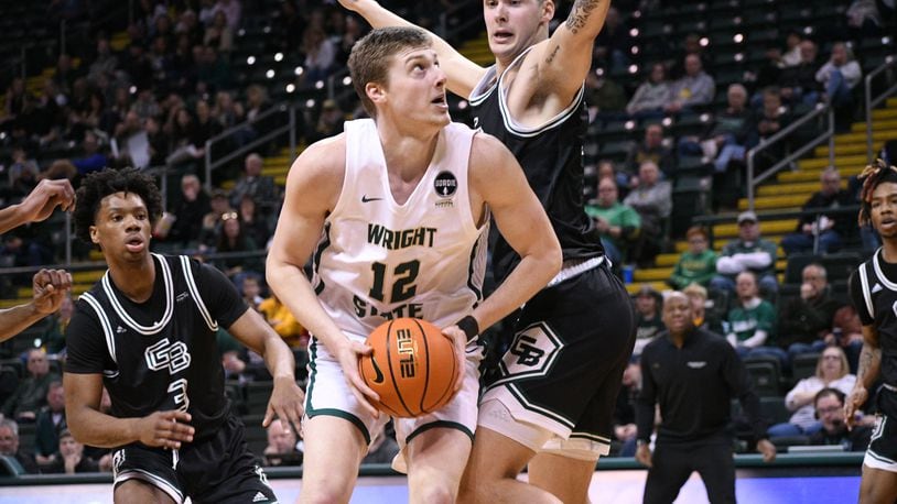 Wright State's A.J. Braun eyes the basket during a game vs. Green Bay last season. Wright State Athletics photo
