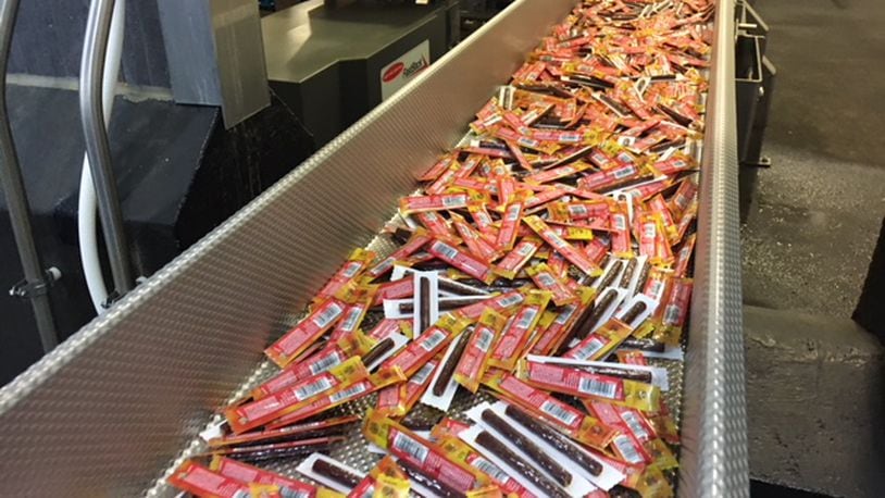 More Slim Jims on the way, from Troy to you. The plant produces about a billion of the meat sticks a year. THOMAS GNAU/STAFF